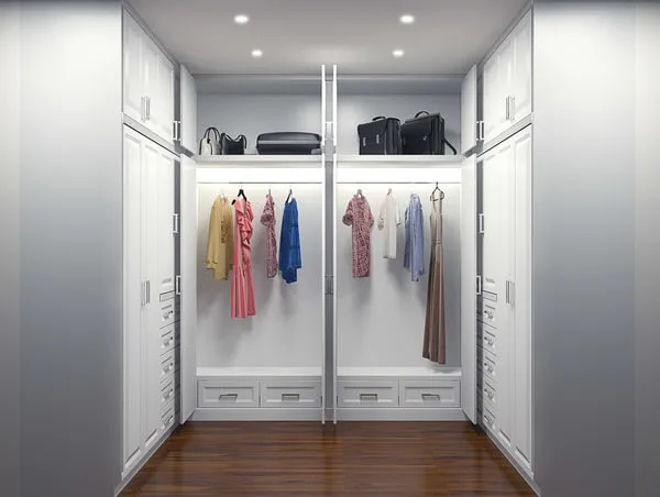 Factory Price Wooden Clothes Hanging Closet Organizer Walk in Closet