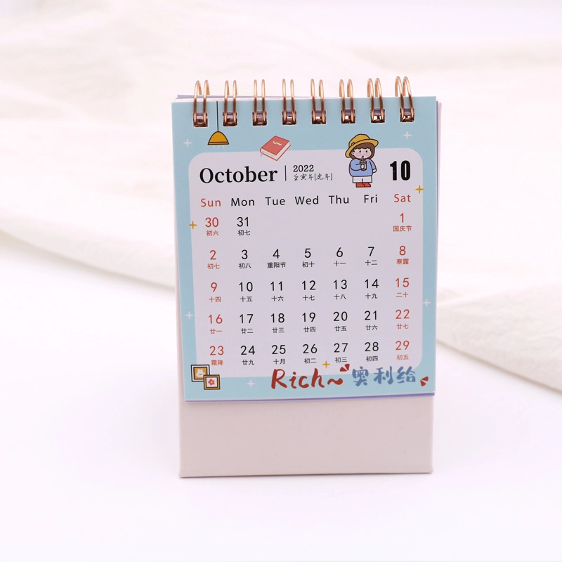 Lovely Literary Tabletop Wooden Calendar Decoration Creative Lovely Exam Reminder Card