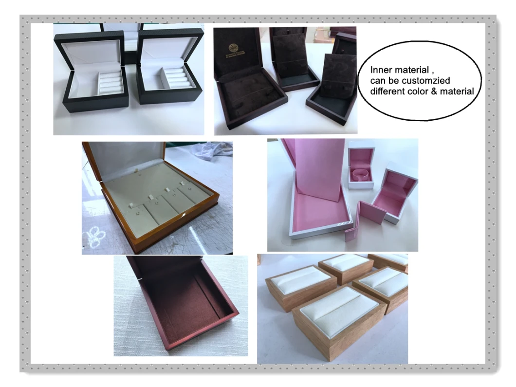 High Quallity Black Piano Glossy Finsih Wooden Jewelry Set Box Arch Design Wood Gift Package Box