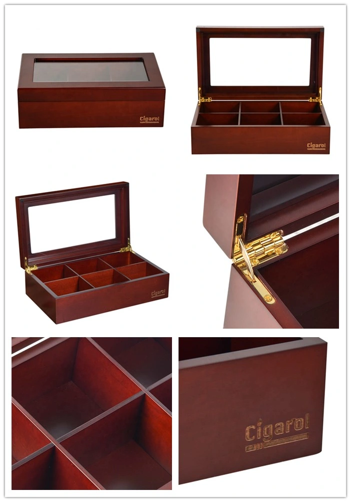 Factory Custom Environmentally Friendly Wooden Material Luxury Rectangular Tea Box