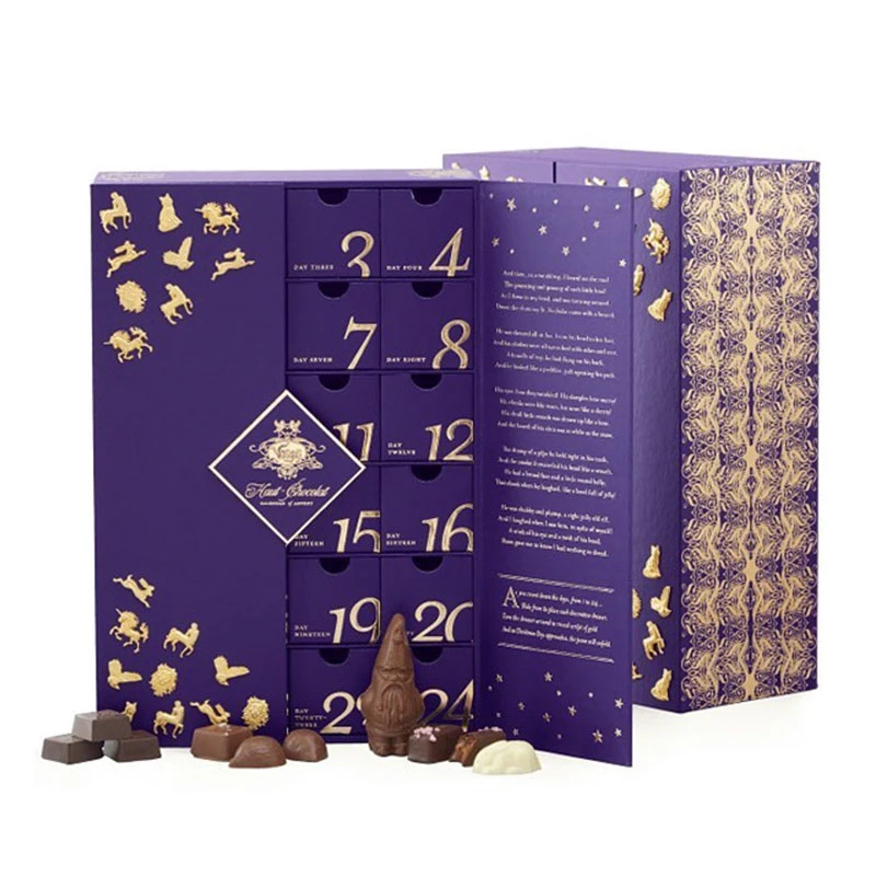 Factory Direct Sale Creative Gifts Wooden Advent Calendar for Christmas Decorations