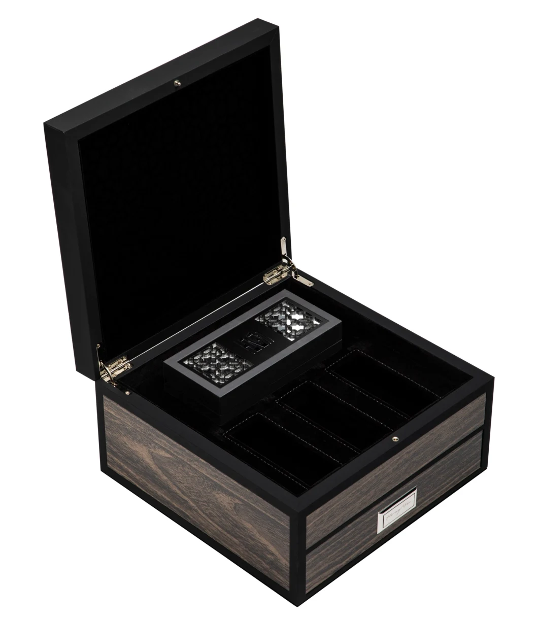 Custom Design Logo Printed Luxury Perfume Packaging Wooden Gift Set Box