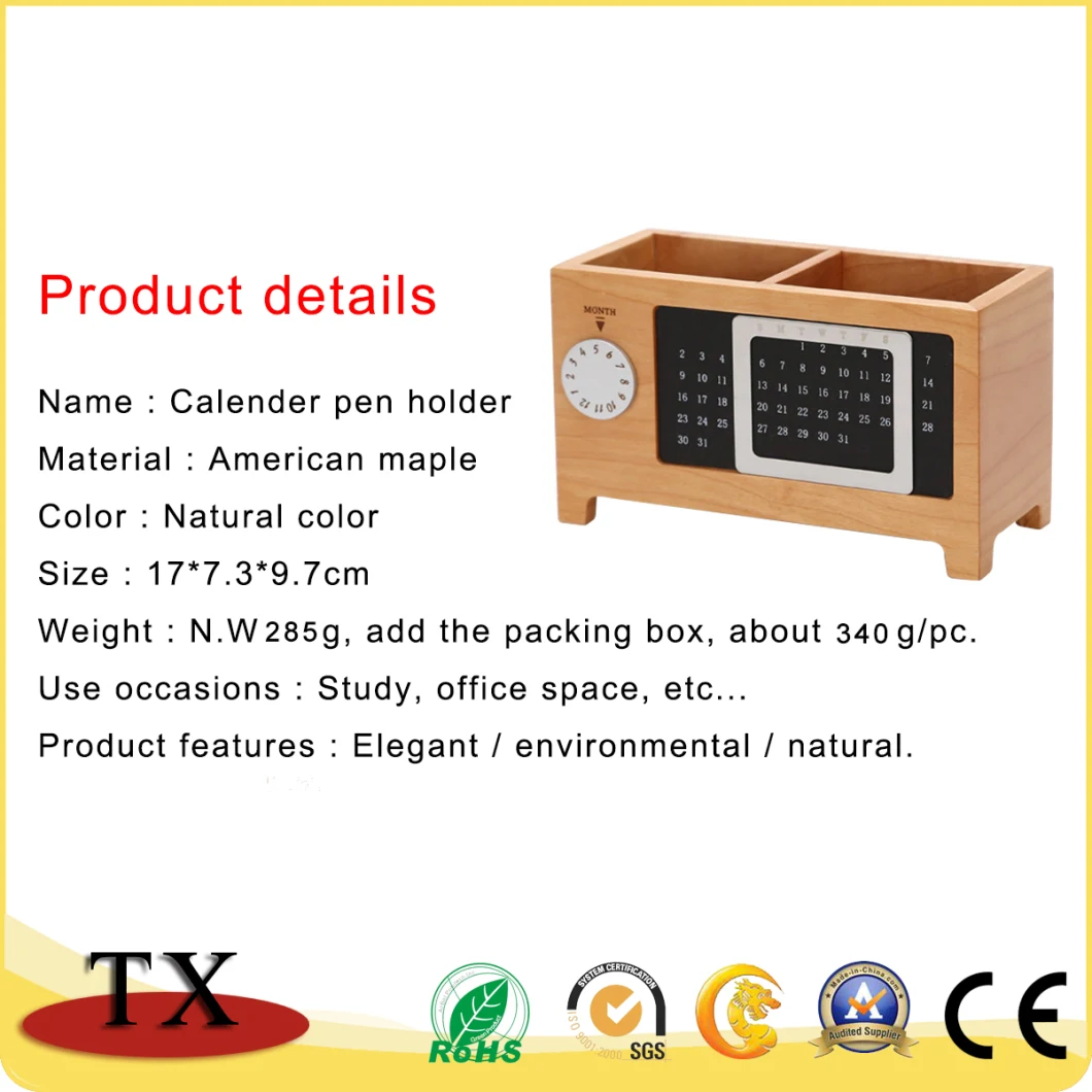 Customized Wooden Multi-Function Office Use Calendar