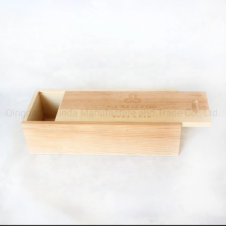 Wholesale Customized Pine Paulownia Wood Wine Wooden Gift Box From China