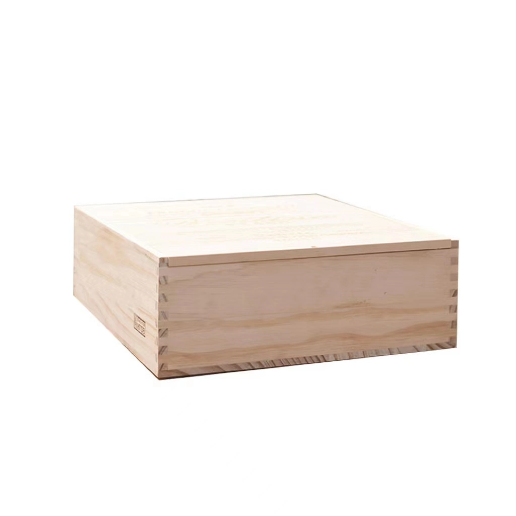 Portable Wooden Wine Box Wooden Package Gift Box Wine Wooden Box