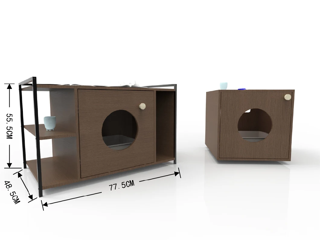 Pet House Furniture Style Pet Crate Wooden Cat Litter Box