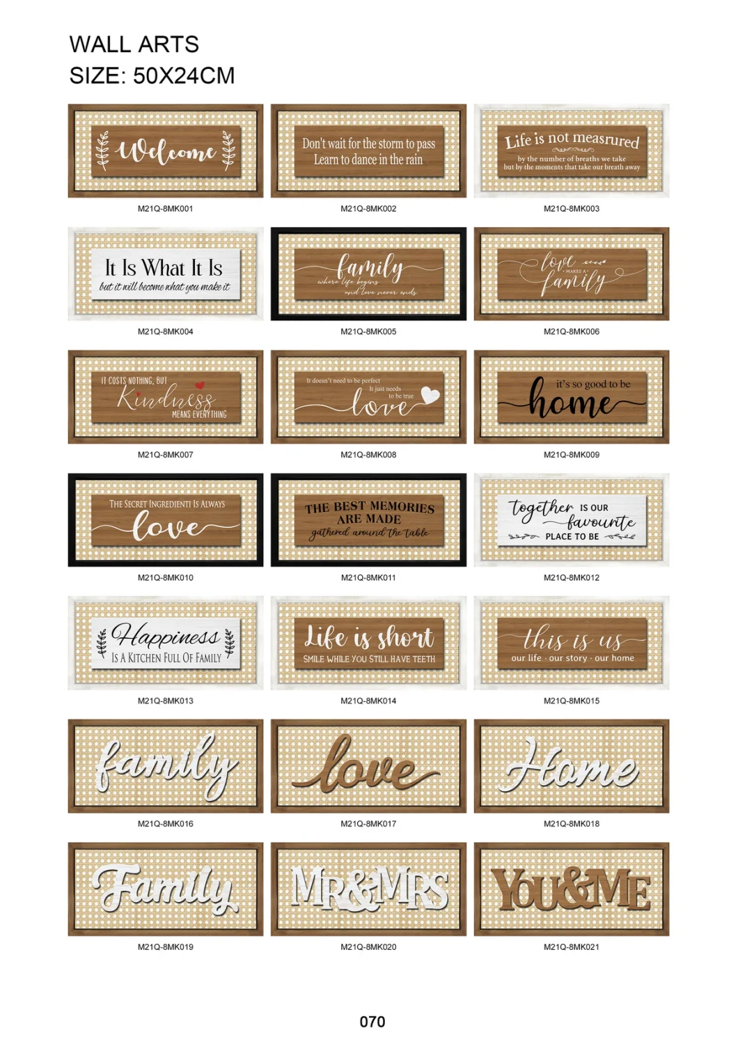 Wooden Sign Customized Quotes Wall Art Plaque for Home Wall Desk Decor