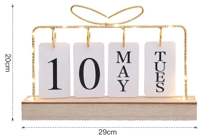 New Creative Minimalist Ins Wooden Calendar Ornament