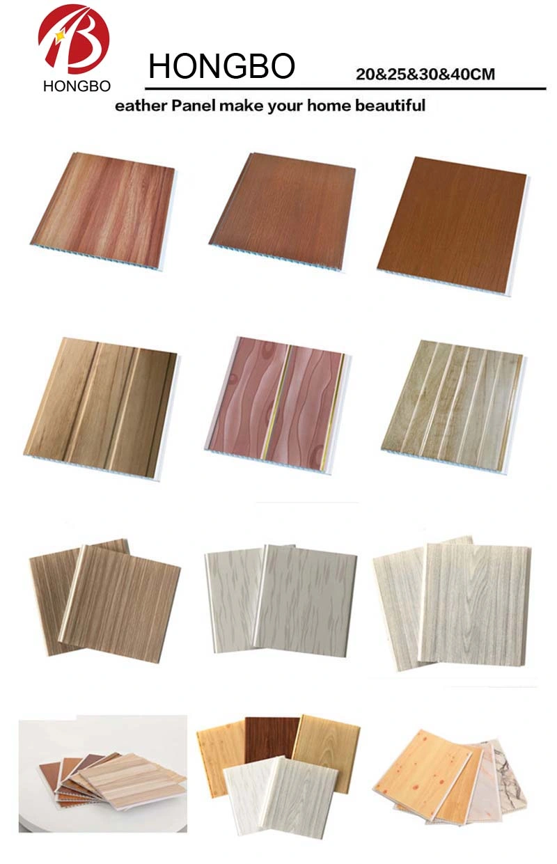 Wood Pattern High Quality Lamination Plastic PVC Wall Panels Ceiling Decorations