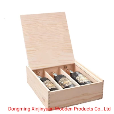 Tragbare Weinkiste aus Holz, Holzverpackung, Geschenkbox, Wein-Holzkiste