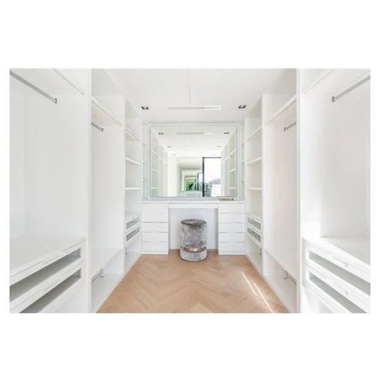 Prima Garderoben LED-Licht Schlafzimmer tragbarer Holzdesign-Kleiderorganisator begehbarer Kleiderschrank