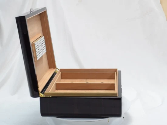 Personalisierte Luxus-Zigarren-Paketbox aus braunem Leder, Luxus-Humidor-Zigarren-Wein-Aufbewahrungsbox