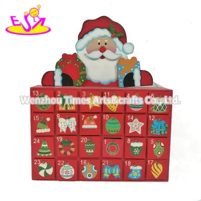 Neu eingetroffen: Lustiger Weihnachts-Countdown-Kalender aus Holz für Kinder W09f014