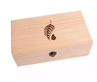 Tragbare kleine Haushalts-Holzkiste für ätherische Öle, Massivholz-Aufbewahrungsbox