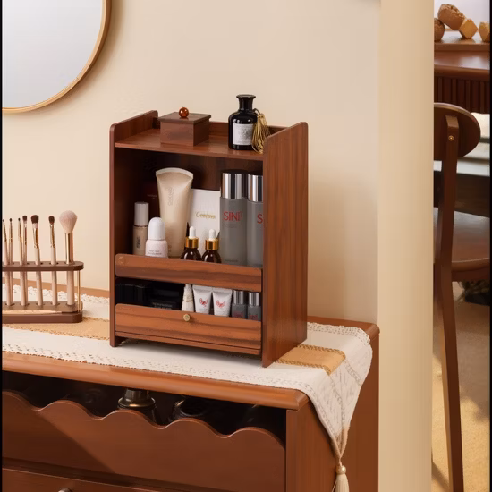 Garnhalter-Ständer, Holzgarnständer, 2 x 60 Spulen, faltbarer Garnhalter, Nähständer, Organizer für Wand oder Schreibtisch